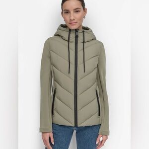MIXED MEDIA LIGHT WEIGHT PUFFER DKNY